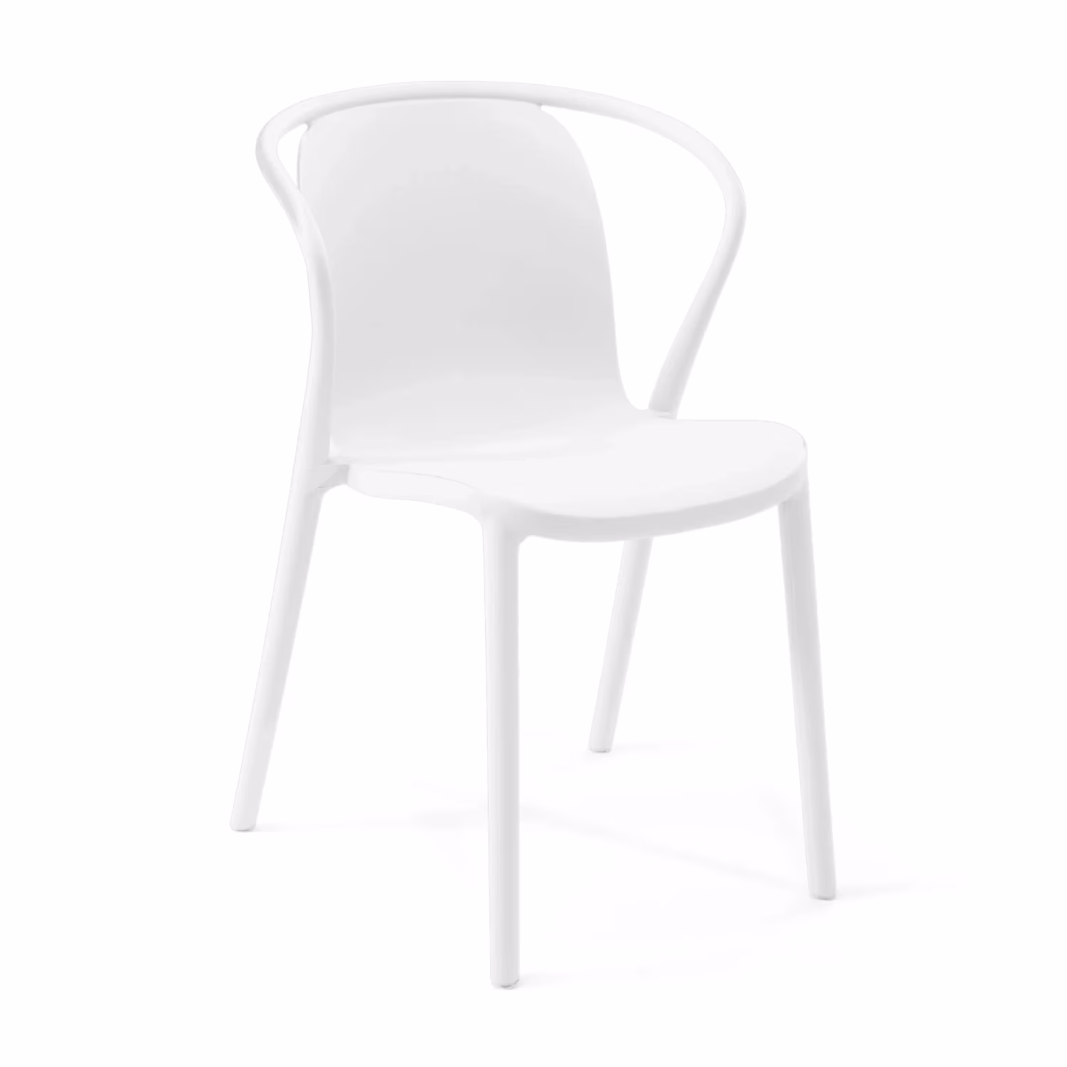Silla apilable con reposabrazos para interior y exterior - Pierre