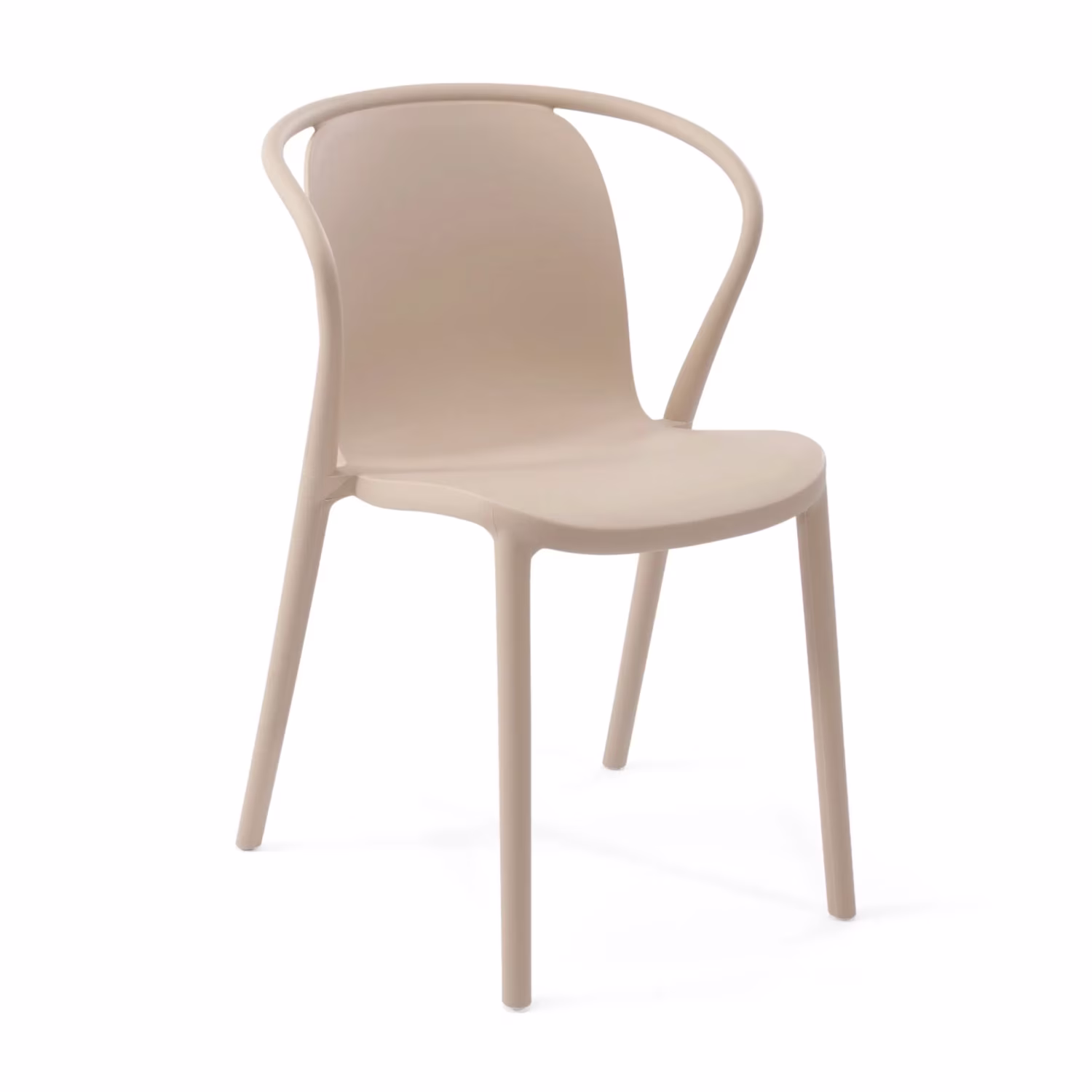 Silla apilable con reposabrazos para interior y exterior - Pierre