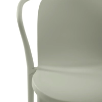Cadeira empilhável com braços para interior e exterior - Pierre