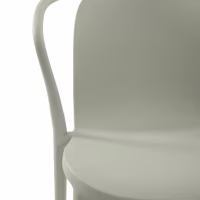 Silla apilable con reposabrazos para interior y exterior - Pierre