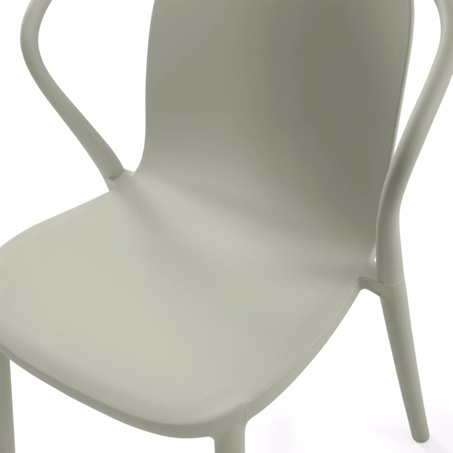 Silla apilable con reposabrazos para interior y exterior - Pierre