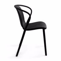 Silla apilable con reposabrazos para interior y exterior - Pierre