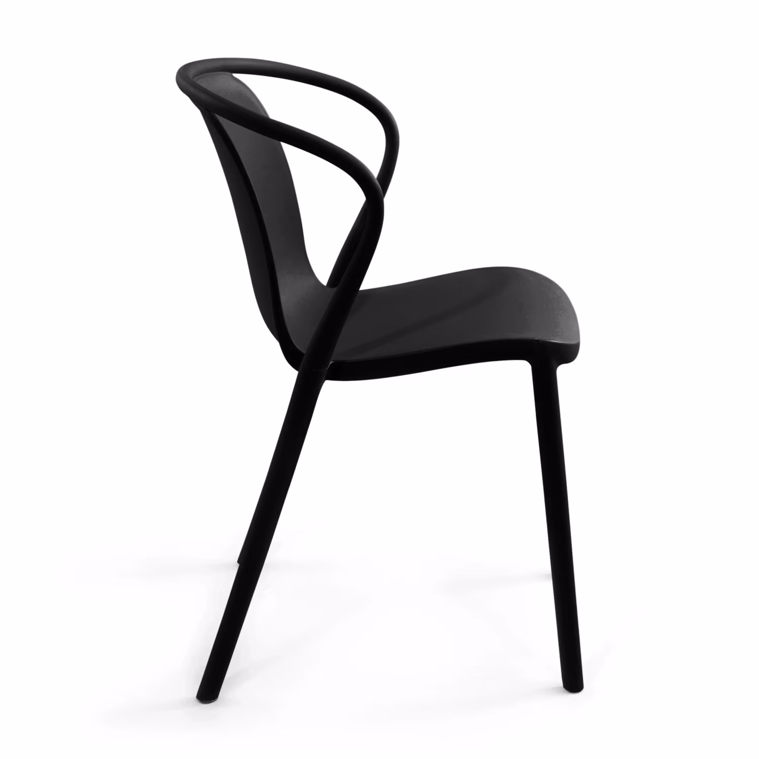 Silla apilable con reposabrazos para interior y exterior - Pierre