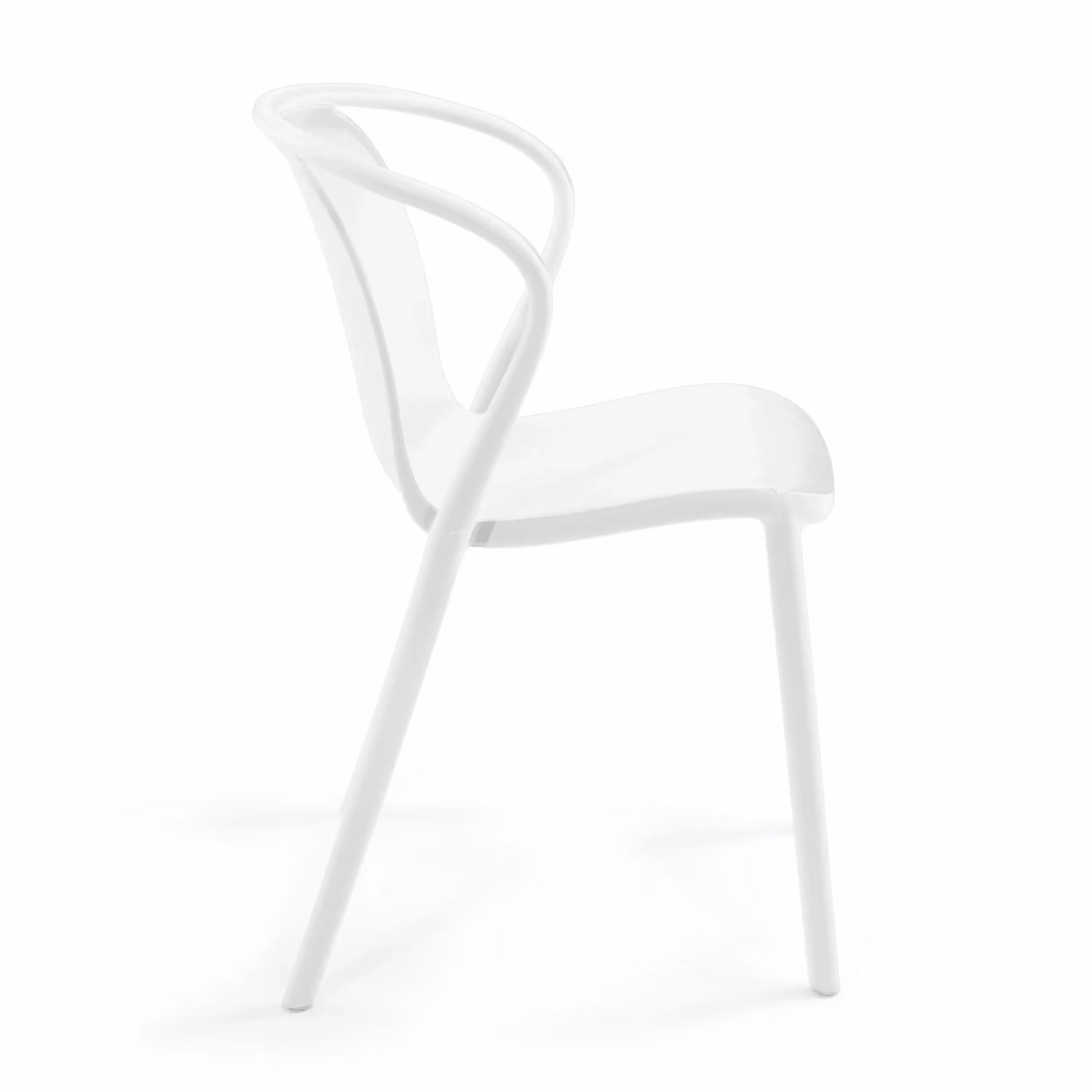 Silla apilable con reposabrazos para interior y exterior - Pierre