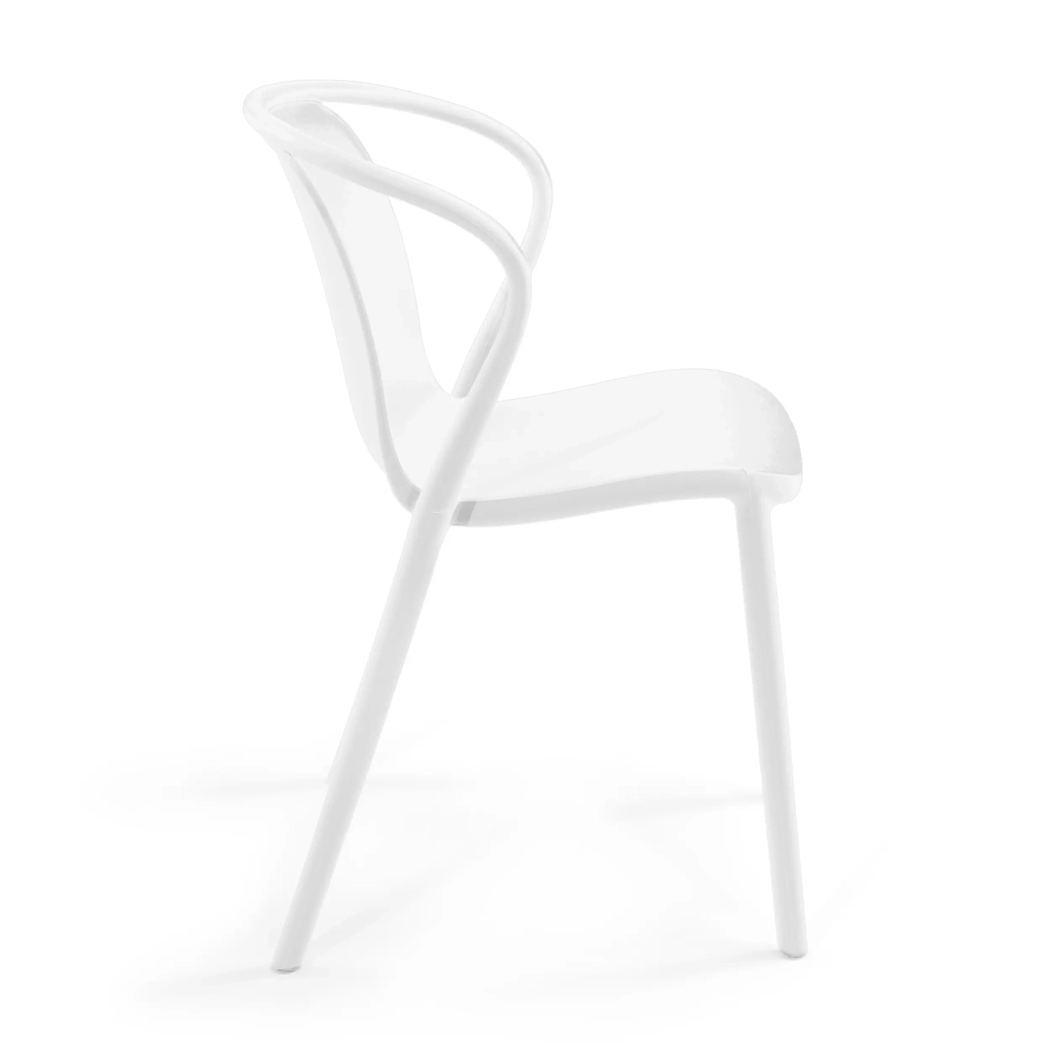 Stacking chair with armrests for indoor and outdoor use - Pierre