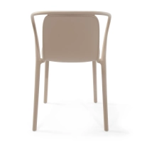 Stacking chair with armrests for indoor and outdoor use - Pierre