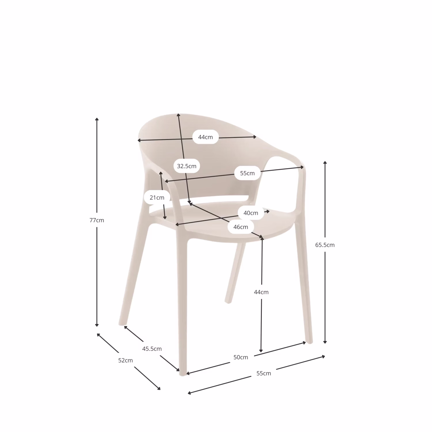 Silla de diseño para exterior e interior - Alpstone