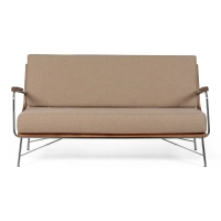 Industriële Sofa Daneu bekleed met katoen - Houten Sofas - Mobelarium