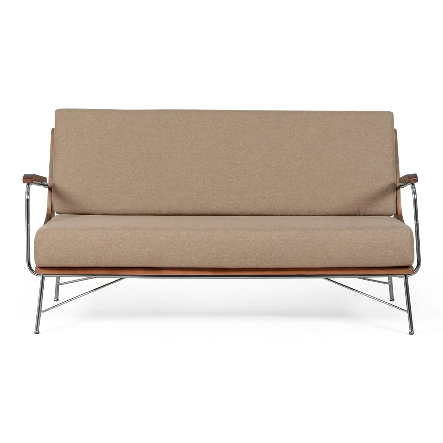Sofá Industrial Daneu tapizado en algodón-Sofas de Madera-Mueble Design