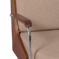 Industrial Sofa Daneu upholstered in cotton-Wooden Sofas-Mueble Design