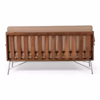 Industrial Sofa Daneu upholstered in cotton-Wooden Sofas-Mueble Design