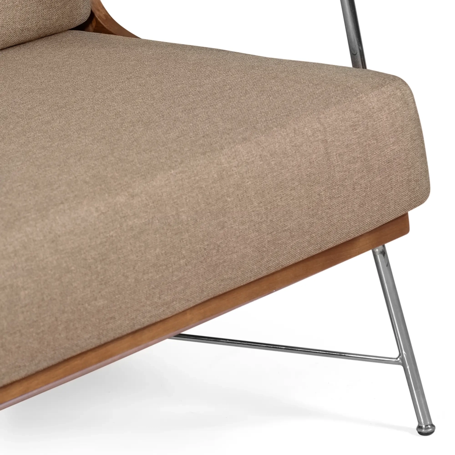Divano industriale Daneu imbottito in cotone-Divani in legno-Mobilie Design