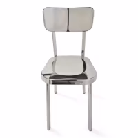 Silla Delawere de acero inoxidable | Diseño industrial elegante