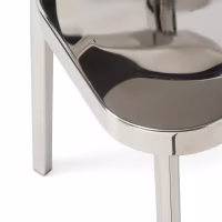 Cadeira Delawere em aço inoxidável: design industrial elegante