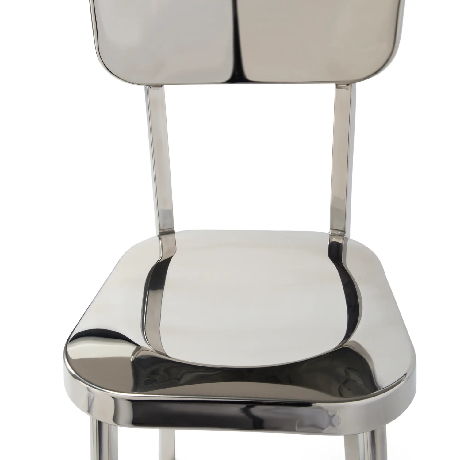 Silla Delawere de acero inoxidable | Diseño industrial elegante