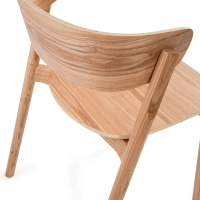 Cadeira de jantar em freixo natural Notorius | Design elegante nórdico
