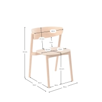 Natural ash dining chair Notorius : Elegant design scandinavian