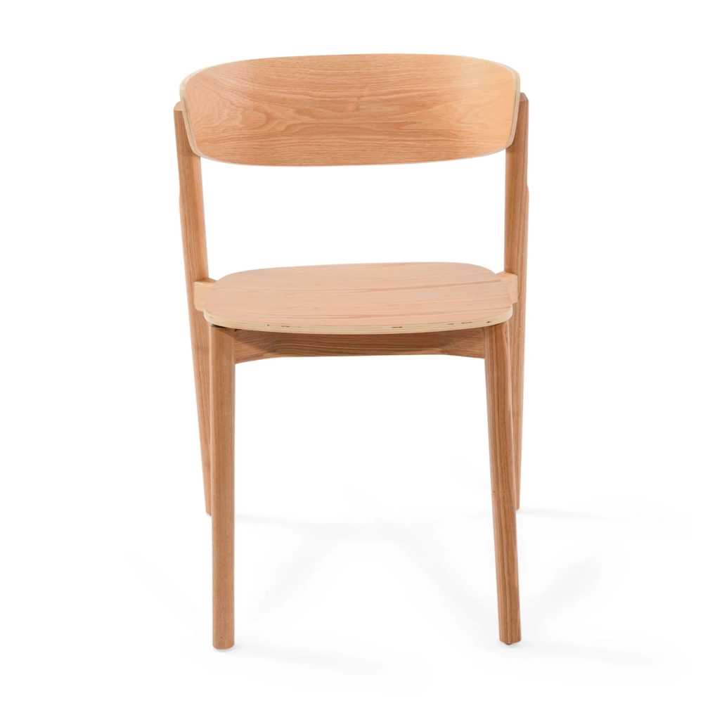 Silla de comedor de fresno natural Notorius | Diseño nórdico elegante