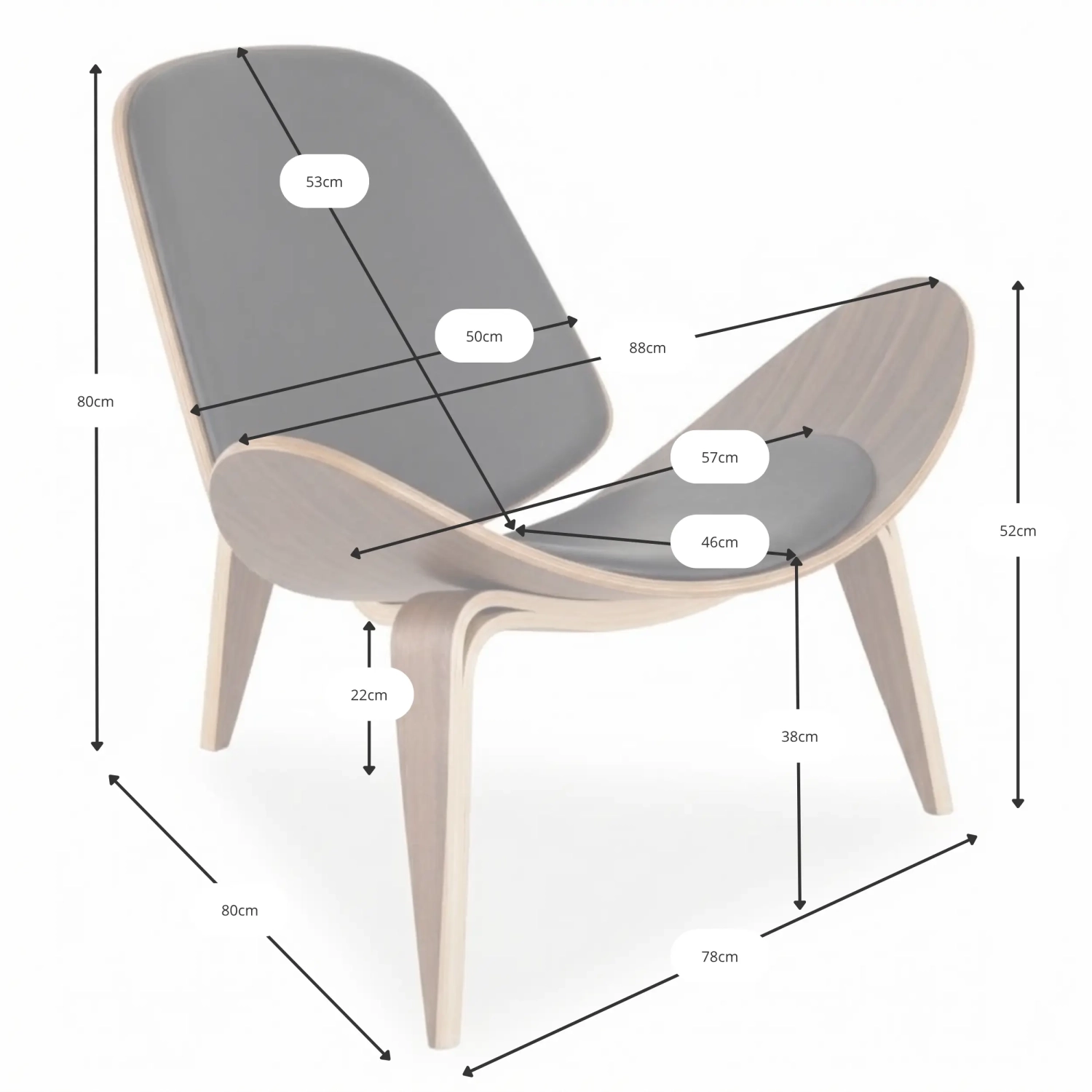 Inspirazione Shell CH07 in noce - Sedie Scandinave - Mobiliedesign