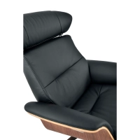 Cleveland Lounge Chair in Leather | Designer Armchair with Ottoman