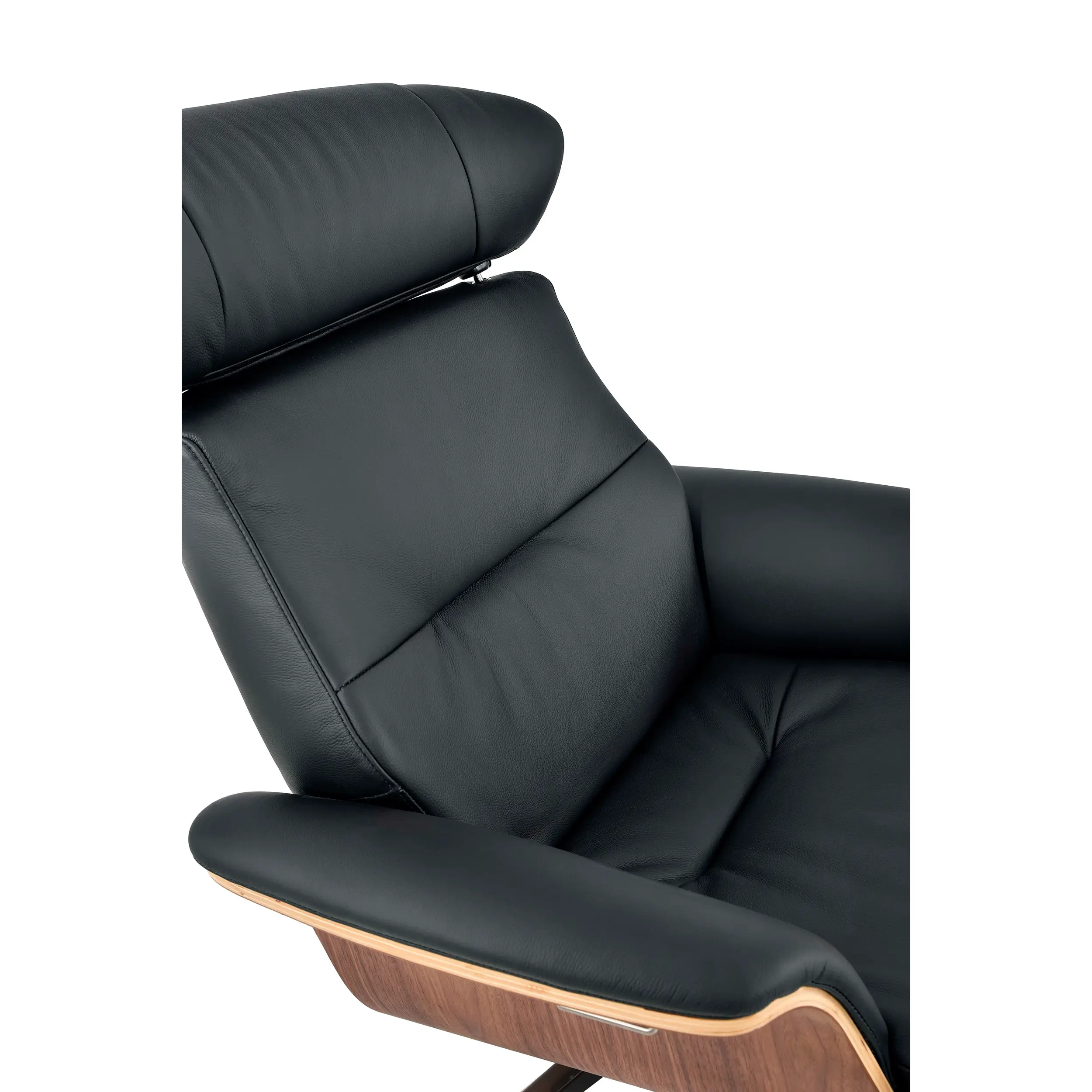 Cleveland Poltrona de descanso em couro | Poltrona de design com otomano