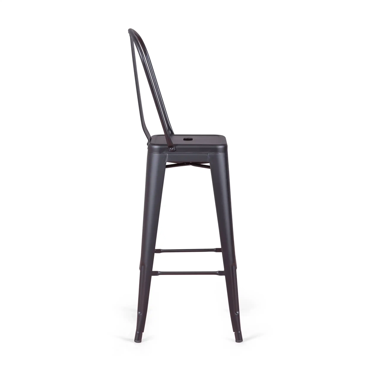 Bistro Tabouret industriel de style avec dossier - Tabourets industriels