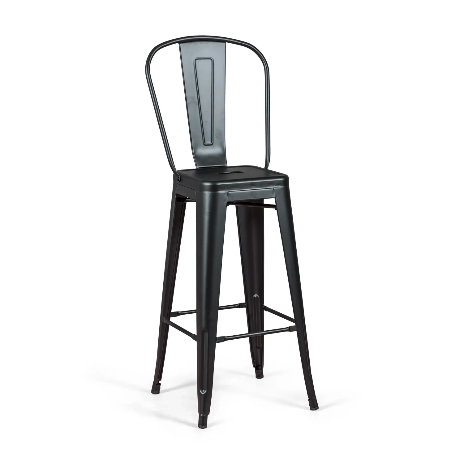 Bistro Style industrial jakkara selkänojalla - Teolliset jakkarat