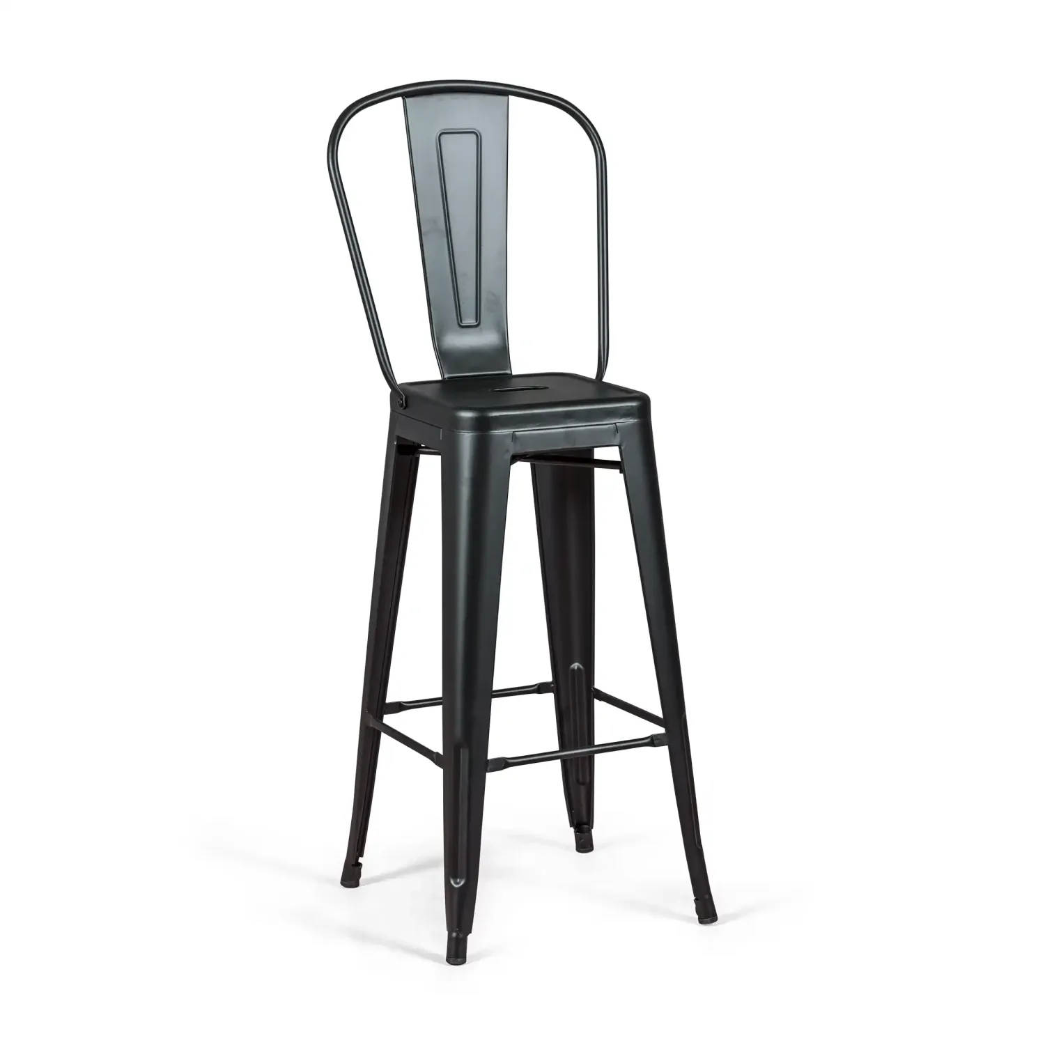 Bistro Taburete industrial Style con respaldo - Taburetes industriales