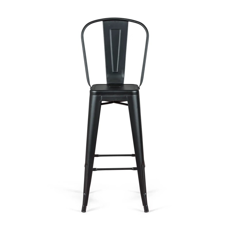 Bistro Style industrial stool with backrest - Industrial stools