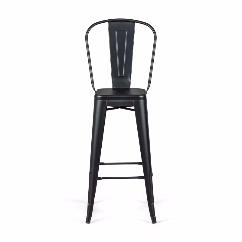 Bistro Taburete industrial Style con respaldo - Taburetes industriales