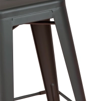 Bistro industriële kruk Mat 76CM wit - Industriële krukken en stoelen