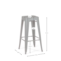 Bistro industrial jakkara Matt 76cm valkoinen - Industrial jakkarat ja tuolit - Industrial jakkarat ja tuolit