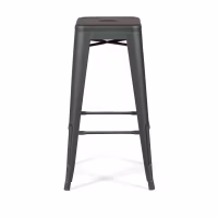 Bistro taburete industrial Matt 76CM blanco - Taburetes y sillas industriales