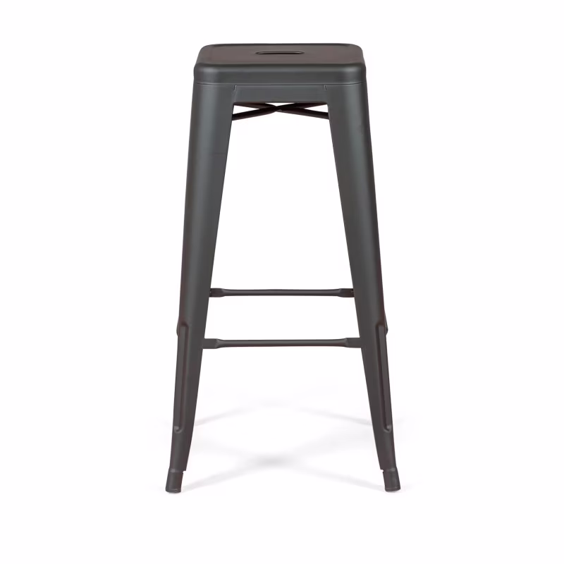 Bistro taburete industrial Matt 76CM blanco - Taburetes y sillas industriales