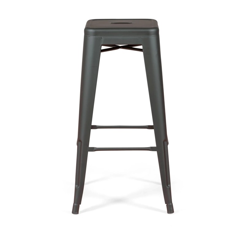 Bistro banco industrial Matt 76CM branco - Bancos e cadeiras industriais