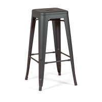 Bistro tabouret industriel Matt 76CM blanc - Tabourets et chaises industriels
