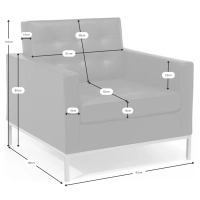 Venice Single-Seater Sofa in Genuine Leather | Florence Knoll Inspired Design