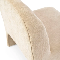 Gestoffeerde design fauteuil Basel, minimalistische en comfortabele stijl