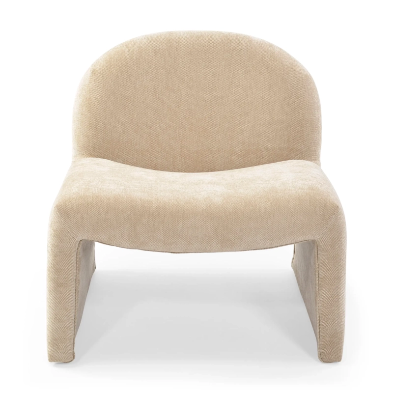 Basel upholstered design armchair, minimalist and comfortable style