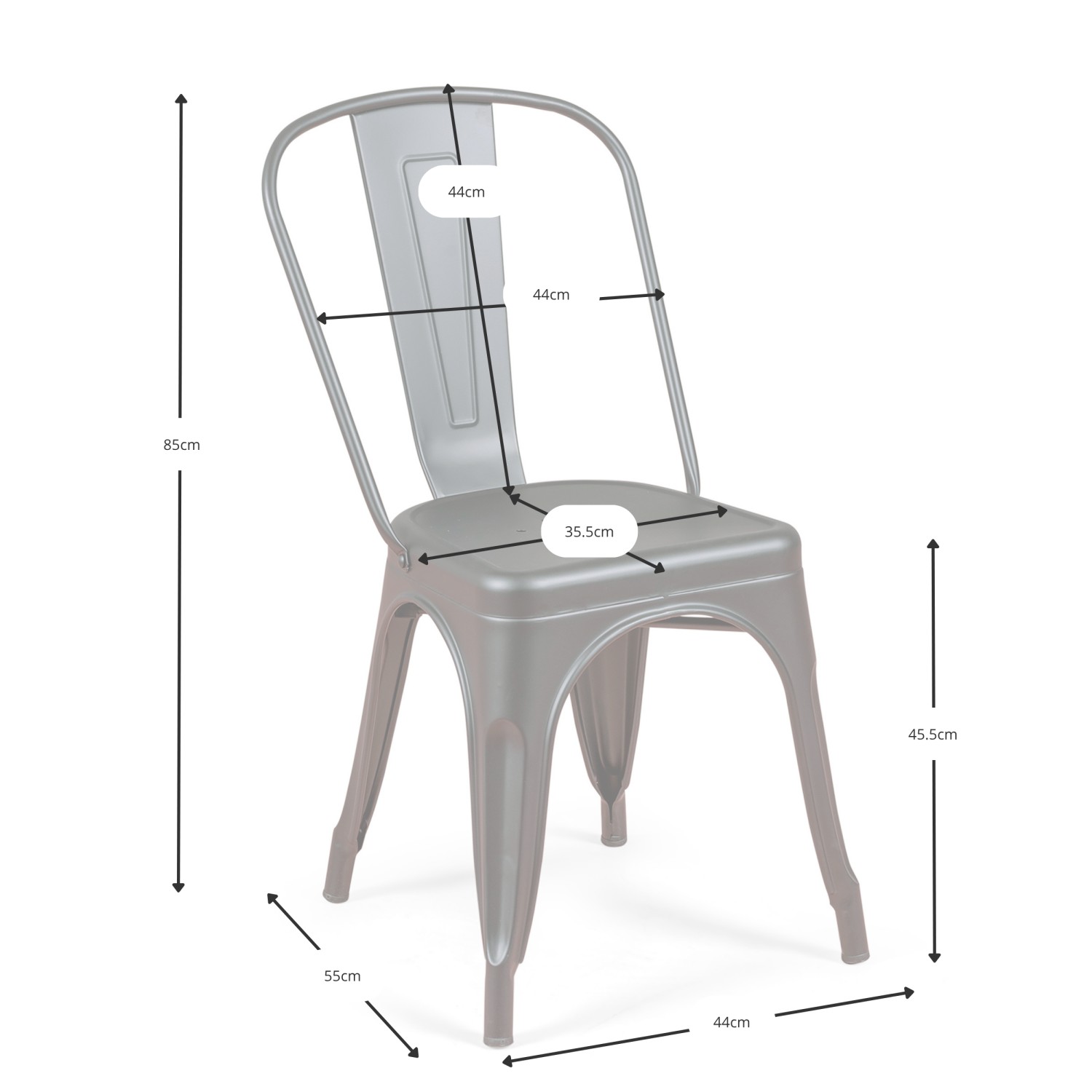 Sedia industriale Bistro Style "New Edition" - Sedie da Disegno