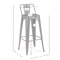Sgabelli industriale Bistro LB Wood Antique