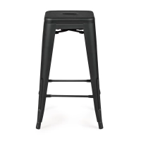 Barstoel industrieel Bistro 66 cm | staal stapelbaar glanzend of mat