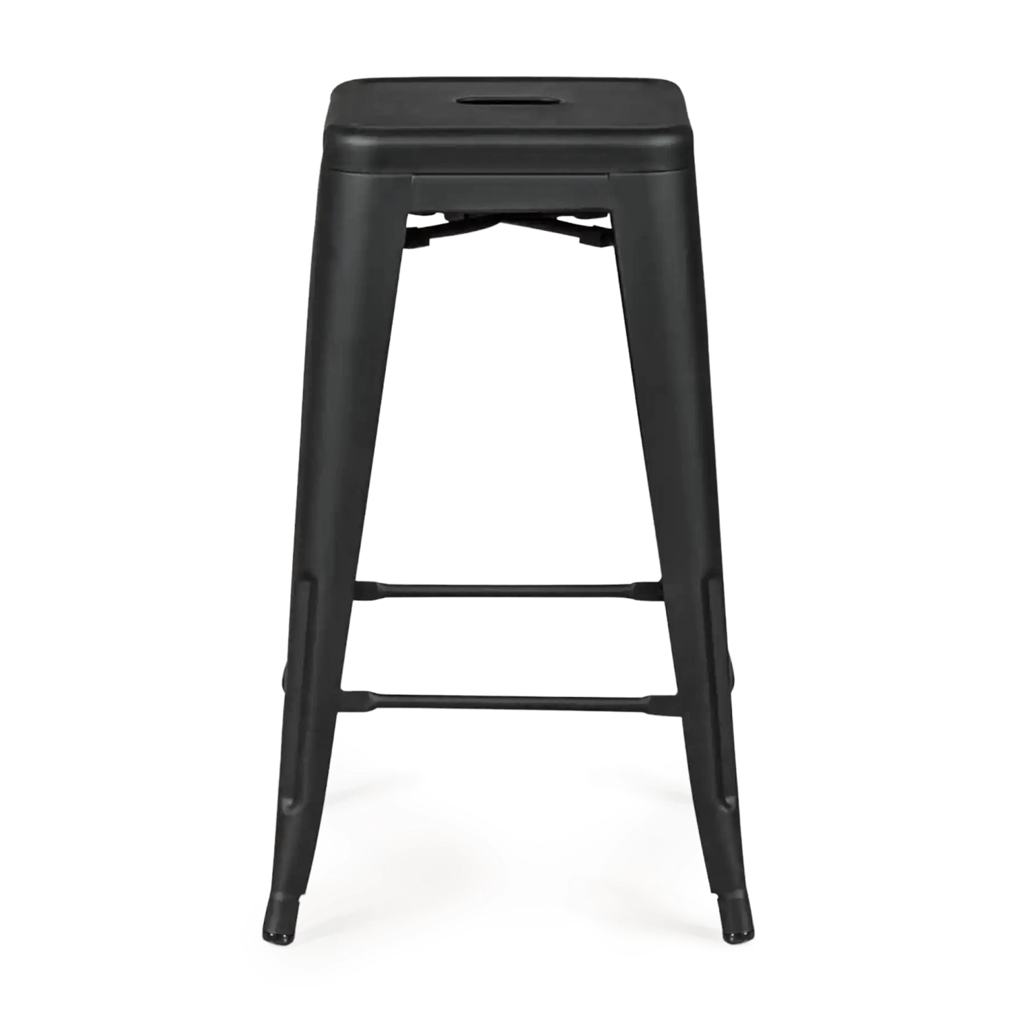 Stool industrial Bistro 66 cm | Steel stackable glossy or mat steel