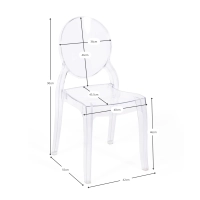 Cadeira Louisiana transparente para a hotelaria moderna - Mueble Design