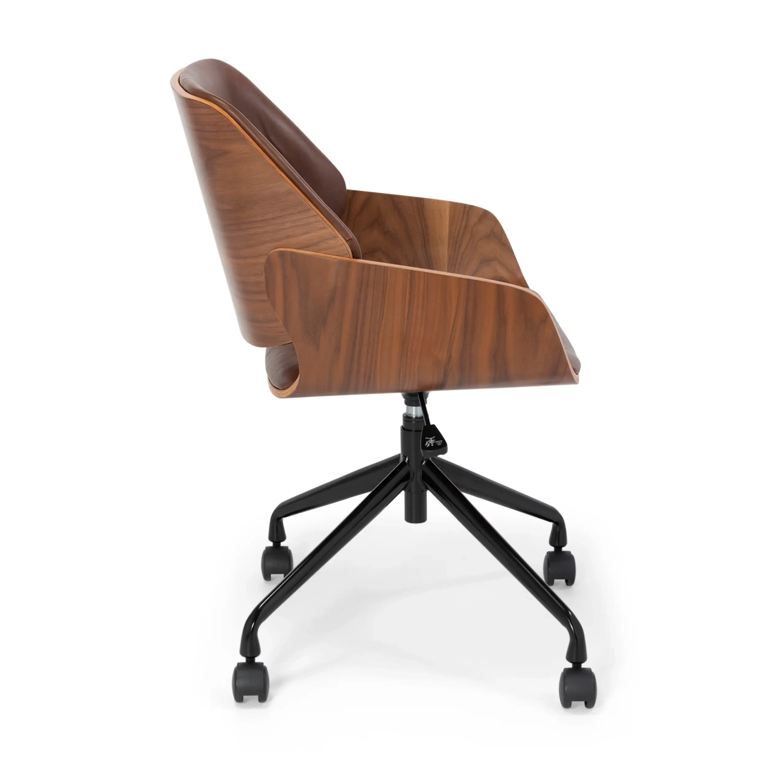 Cadeira de escritório Cleveland Retro em imitação de couro | Design vintage ajustável