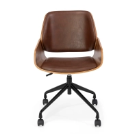 Cleveland Retro Faux Leather Office Chair | Adjustable Vintage Design