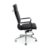 Cadeira de escritório Studio com encosto alto | Cadeira de escritório ergonómica em couro sintético
