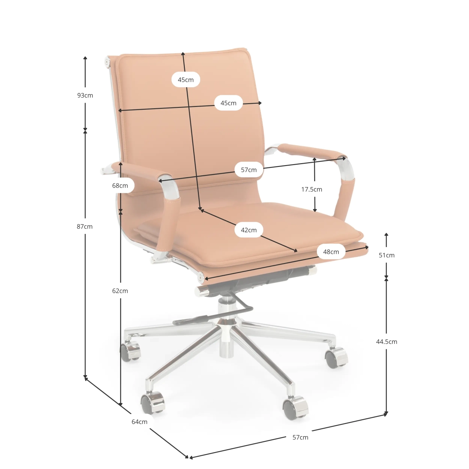 Silla de oficina Studio de respaldo bajo