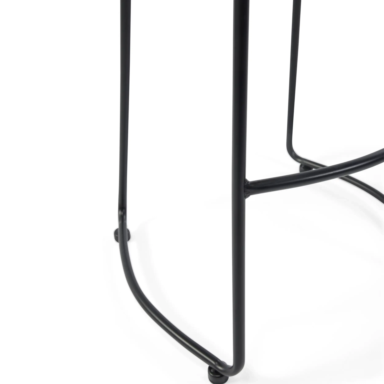 Banco de balcão industrial Portland, 76 cm | Madeira de olmo e aço mate