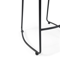 Banco de bar industrial Portland, 66 cm | Madeira maciça de olmo e aço